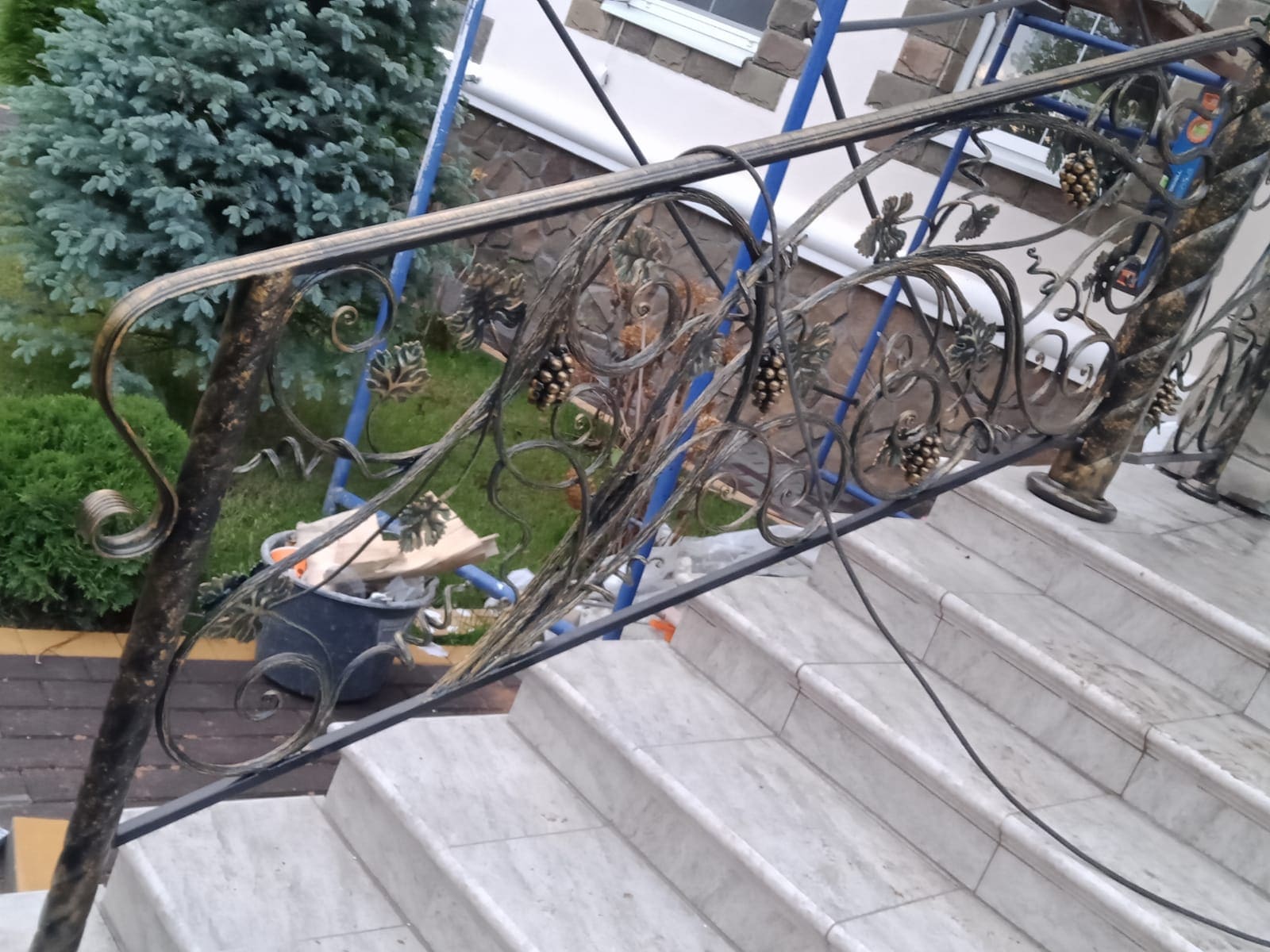 Перила с виноградной лозой